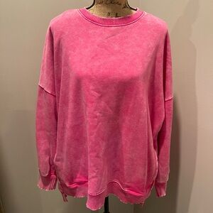 Zenana High-Low Crewneck Sweatshirt